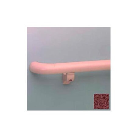 Pawling Round Handrail, 1-1/2" Grip, Aluminum Retainer, 12' Long, Cordovan BR-1200-12-380